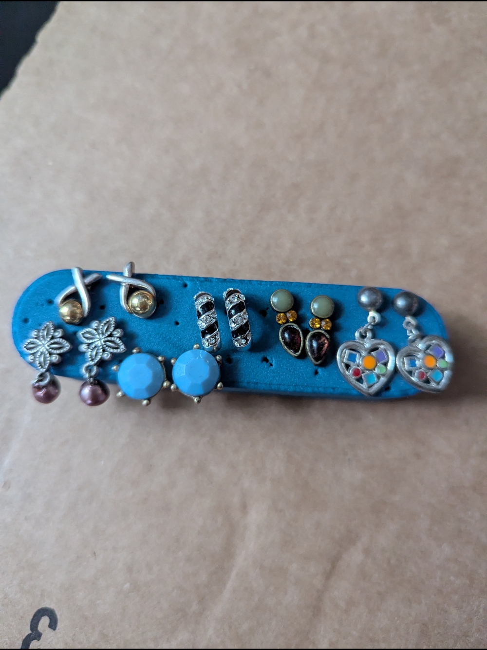 Used- Assorted Women's Earring Set in Blue, Silver, Gold Tone